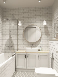 Фото № 4: Дизайн-проект четырехкомнатной квартиры 92.82  м² Стиль Контемпорари для ЖК Ярославский