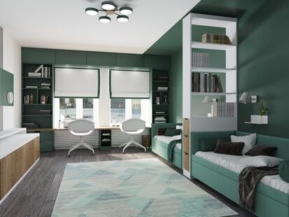 Фото № 4: Дизайн-проект двухкомнатной квартиры 91.15  м² Стиль Современный для ЖК в г. Санкт-Петербург