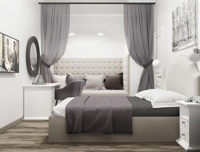 Фото № 6: Дизайн-проект двухкомнатной квартиры 44.31  м² Стиль Контемпорари для ЖК Рассказово