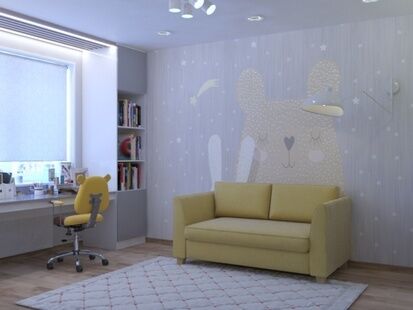 Фото № 2: Дизайн-проект трехкомнатной квартиры 77.19  м² Стиль Модернизм для ЖК Лучи