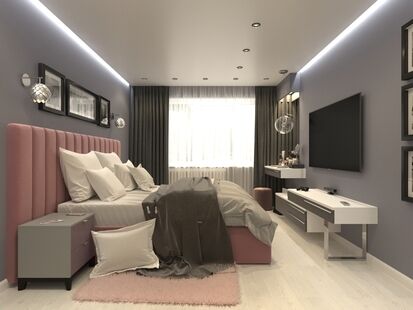 Фото № 5: Дизайн-проект трехкомнатной квартиры 64.0  м² стиль Модернизм для ЖК в г. Санкт-Петербург