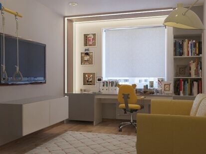 Фото № 4: Дизайн-проект трехкомнатной квартиры 77.19  м² Стиль Модернизм для ЖК Лучи