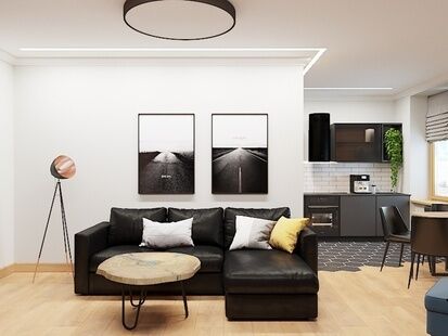 Фото № 1: Дизайн-проект четырехкомнатной квартиры 84.63  м² Стиль Эклектика для ЖК в г. Санкт-Петербург