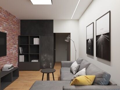 Фото № 5: Дизайн-проект четырехкомнатной квартиры 84.63  м² Стиль Эклектика для ЖК в г. Санкт-Петербург