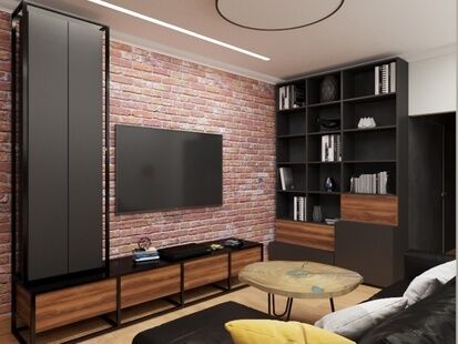 Фото № 2: Дизайн-проект четырехкомнатной квартиры 84.63  м² Стиль Эклектика для ЖК в г. Санкт-Петербург