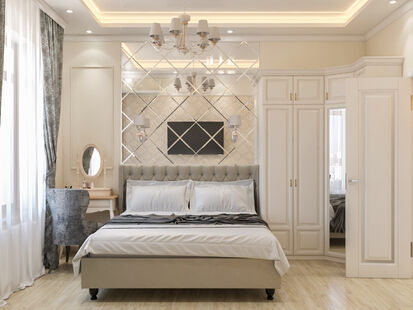 Фото № 1: Дизайн-проект трехкомнатной квартиры 56.0  м² Стиль Современная классика для ЖК Царская Площадь