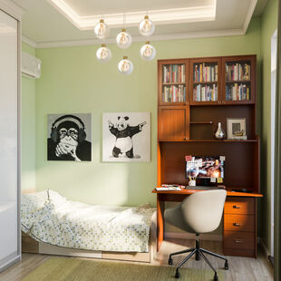 Фото № 3: Дизайн-проект трехкомнатной квартиры 56.0  м² Стиль Современная классика для ЖК Царская Площадь