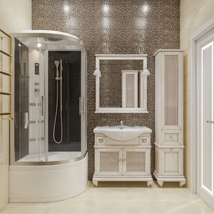 Фото № 5: Дизайн-проект трехкомнатной квартиры 56.0  м² Стиль Современная классика для ЖК Царская Площадь