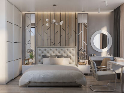 Фото № 1: Дизайн-проект четырехкомнатной квартиры 83.3  м² Стиль Эклектика для ЖК Маяковский