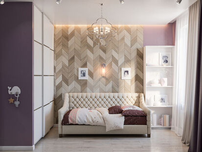 Фото № 3: Дизайн-проект четырехкомнатной квартиры 83.3  м² Стиль Эклектика для ЖК Маяковский