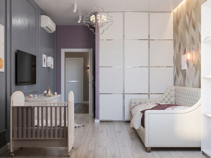 Фото № 5: Дизайн-проект четырехкомнатной квартиры 83.3  м² Стиль Эклектика для ЖК Маяковский