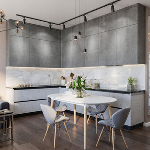 Фото № 4: Дизайн-проект четырехкомнатной квартиры 83.3  м² Стиль Эклектика для ЖК Маяковский