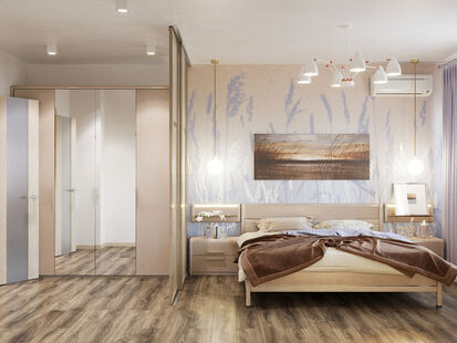 Фото № 6: Дизайн-проект четырехкомнатной квартиры 109.0  м² Стиль Модернизм для ЖК Московский