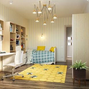 Фото № 3: Дизайн-проект четырехкомнатной квартиры 109.0  м² Стиль Модернизм для ЖК Московский