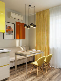 Фото № 4: Дизайн-проект четырехкомнатной квартиры 109.0  м² Стиль Модернизм для ЖК Московский