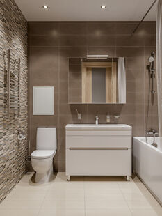 Фото № 2: Дизайн-проект четырехкомнатной квартиры 109.0  м² Стиль Модернизм для ЖК Московский