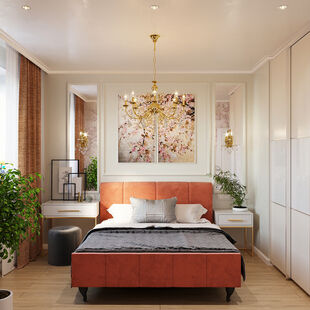 Фото № 5: Дизайн-проект трехкомнатной квартиры 61.0  м² Стиль Современная классика для ЖК Москвичка