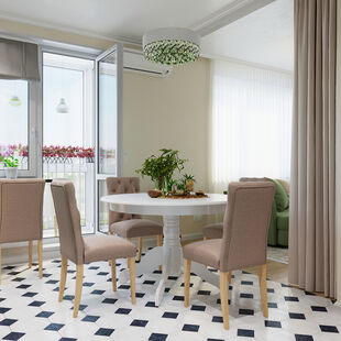 Фото № 6: Дизайн-проект трехкомнатной квартиры 61.0  м² Стиль Современная классика для ЖК Москвичка