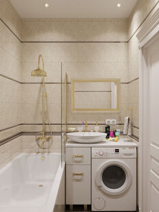 Фото № 3: Дизайн-проект трехкомнатной квартиры 61.0  м² Стиль Современная классика для ЖК Москвичка