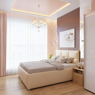 Фото № 1: Дизайн-проект четырехкомнатной квартиры 96.6  м² Стиль Модернизм для ЖК Московский