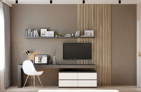 Фото № 5: Дизайн-проект двухкомнатной квартиры 57.5  м² стиль Минимализм для ЖК Левел Амурская