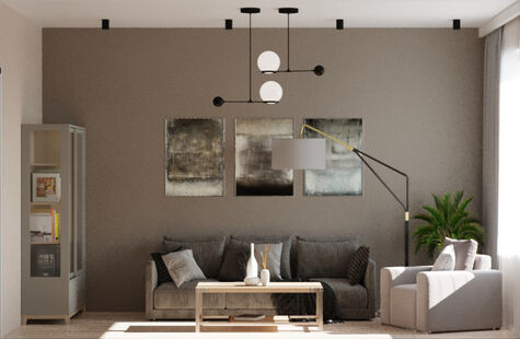 Фото № 6: Дизайн-проект двухкомнатной квартиры 57.5  м² стиль Минимализм для ЖК Левел Амурская