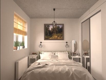 Фото № 4: Дизайн-проект однокомнатной квартиры 39.9  м² Стиль Контемпорари для квартиры в г. санкт-петербург