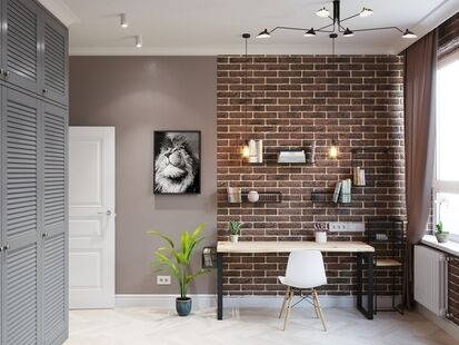 Фото № 4: Дизайн-проект трехкомнатной квартиры 89.9  м² Стиль Американская классика для ЖК Испанские кварталы