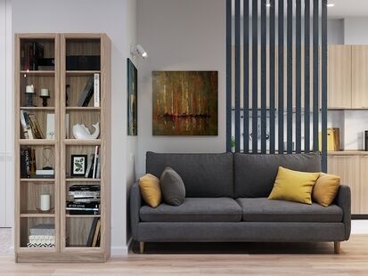 Фото № 2: Дизайн-проект трехкомнатной квартиры 67.6  м² Скандинавский стиль для ЖК Савеловский Сити