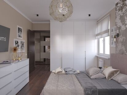 Фото № 4: Дизайн-проект двухкомнатной квартиры 87.69  м² Стиль Контемпорари для ЖК Московский