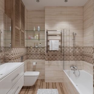 Фото № 3: Дизайн-проект двухкомнатной квартиры 87.69  м² Стиль Контемпорари для ЖК Московский