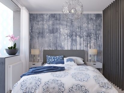 Фото № 1: Дизайн-проект однокомнатной квартиры 41.4  м² Скандинавский стиль для ЖК Первый Андреевский