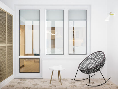 Фото № 2: Дизайн-проект четырехкомнатной квартиры 89.23  м² Стиль Модернизм для ЖК Новокуркино