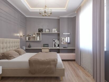 Фото № 4: Дизайн-проект трехкомнатной квартиры 65.2  м² Стиль Эклектика для ЖК Московский