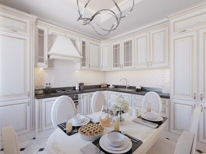 Фото № 5: Дизайн-проект трехкомнатной квартиры 65.2  м² Стиль Эклектика для ЖК Московский