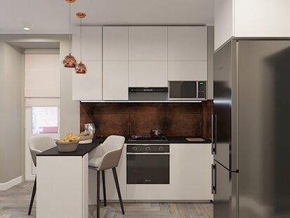 Фото № 4: Дизайн-проект двухкомнатной квартиры 70.59  м² Стиль Современный для ЖК Московский