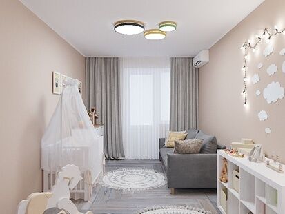 Фото № 5: Дизайн-проект двухкомнатной квартиры 70.59  м² Стиль Современный для ЖК Московский