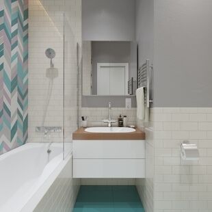 Фото № 4: Дизайн-проект трехкомнатной квартиры 95.47  м² Стиль Фьюжн для ЖК Зеленые Аллеи