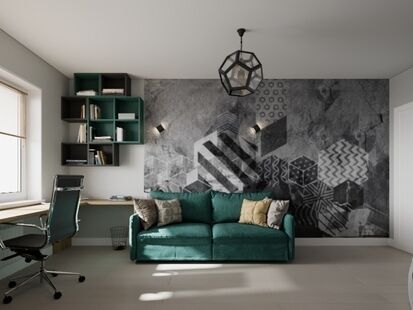 Фото № 6: Дизайн-проект пятикомнатной квартиры 109.78  м² Стиль Минимализм для ЖК Московский