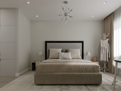 Фото № 5: Дизайн-проект пятикомнатной квартиры 109.78  м² Стиль Минимализм для ЖК Московский