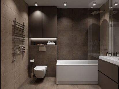 Фото № 2: Дизайн-проект пятикомнатной квартиры 109.78  м² Стиль Минимализм для ЖК Московский