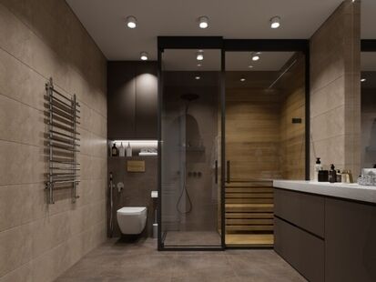 Фото № 4: Дизайн-проект пятикомнатной квартиры 109.78  м² Стиль Минимализм для ЖК Московский