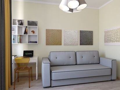 Фото № 6: Дизайн-проект трехкомнатной квартиры 66.8  м² Стиль Контемпорари для ЖК Московский