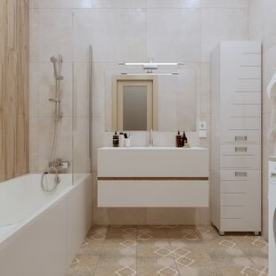 Фото № 4: Дизайн-проект трехкомнатной квартиры 66.8  м² Стиль Контемпорари для ЖК Московский