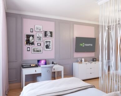 Фото № 2: Дизайн-проект спальни 18.0  м² Стиль Фьюжн для ЖК Московский