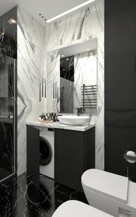 Фото № 2: Дизайн-проект квартиры-студии 23.4  м² Стиль Эклектика для ЖК Левел Амурская