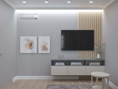 Фото № 1: Дизайн-проект двухкомнатной квартиры 54.8  м² Стиль Контемпорари для ЖК Московский