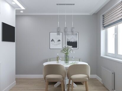 Фото № 6: Дизайн-проект двухкомнатной квартиры 54.8  м² Стиль Контемпорари для ЖК Московский