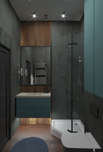 Фото № 2: Дизайн-проект квартиры-студии 28.5  м² Стиль Лофт для ЖК Сколковский