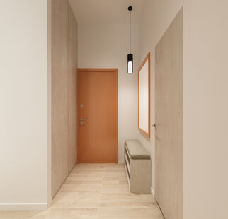 Фото № 6: Дизайн-проект двухкомнатной квартиры 35.87  м² Стиль Минимализм для ЖК Символ